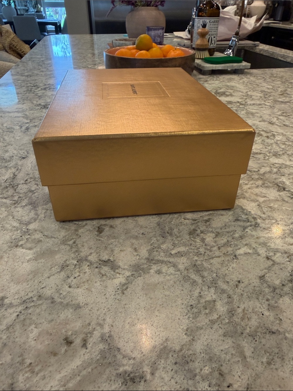 Saint Laurent Metallic Gold Luxury Storage Box - Picture 4 of 7